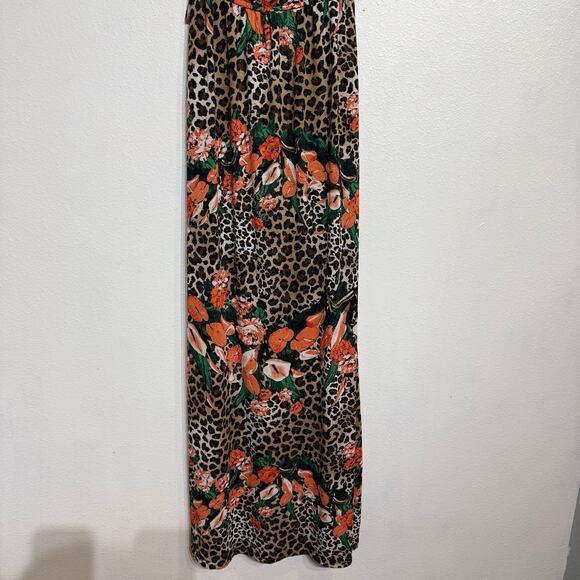 Justify Animal Print Strapless Maxi Dress Sz M - Picture 3 of 10